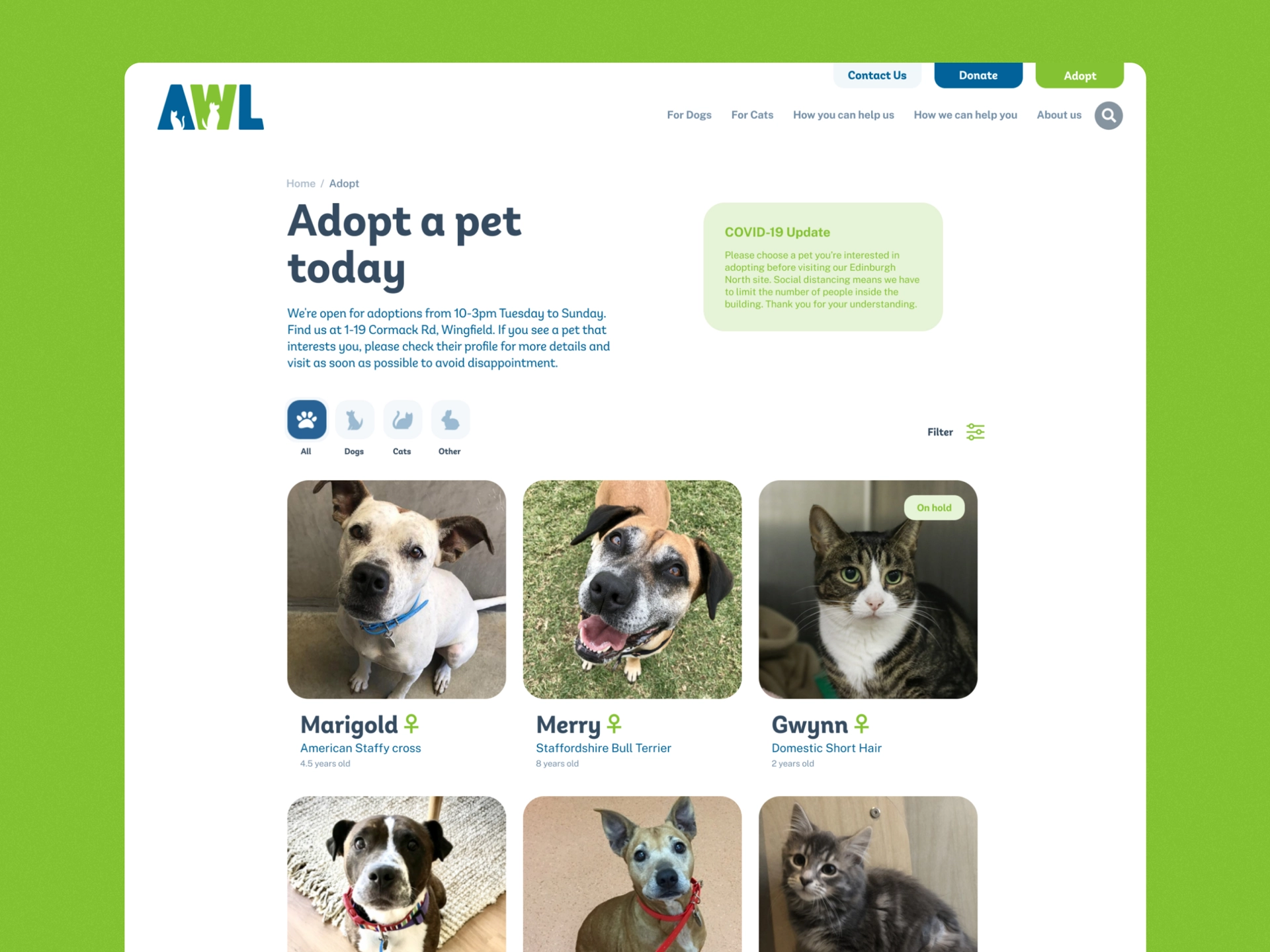 Animal Welfare League 