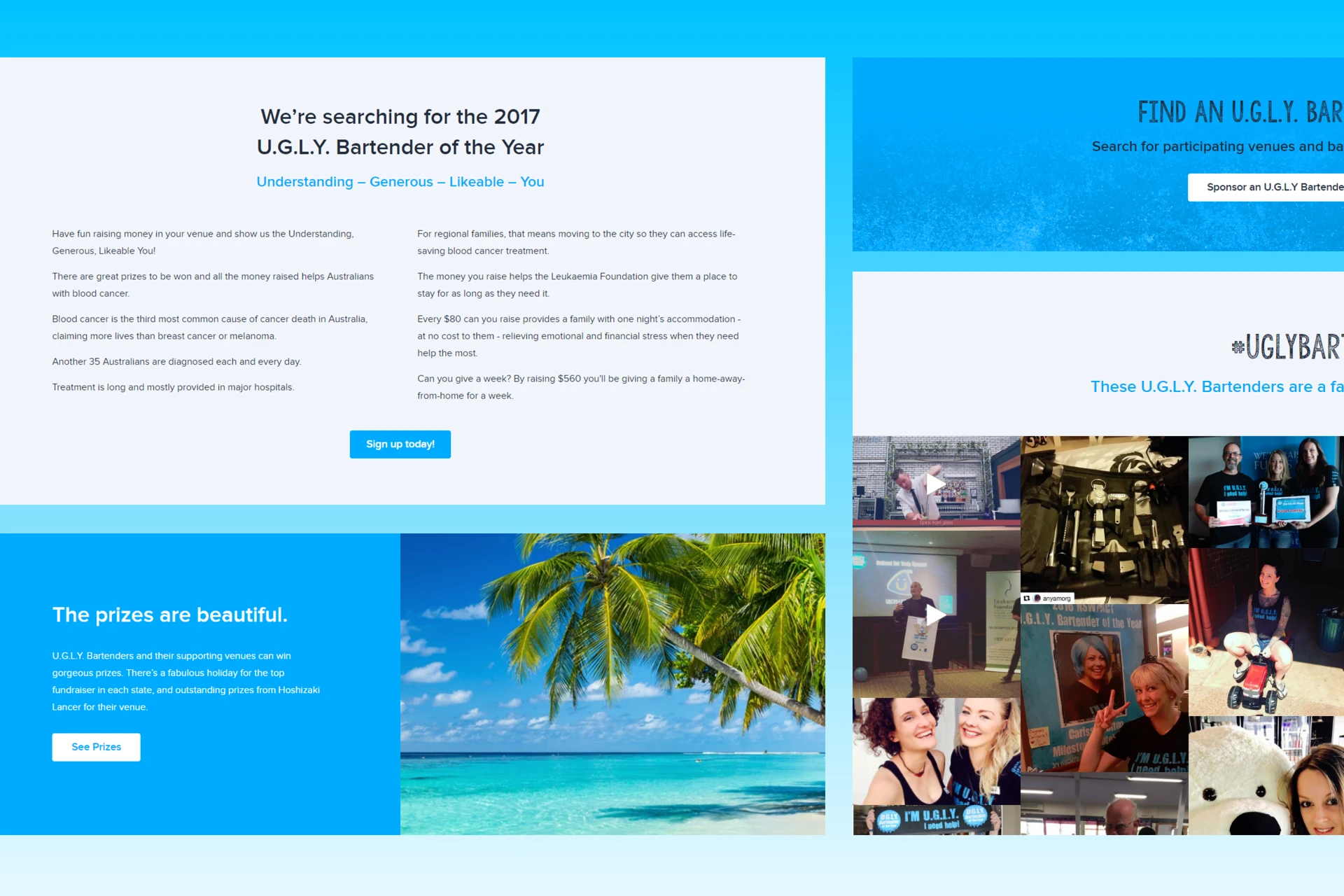 U.G.L.Y. Bartender • Content sections